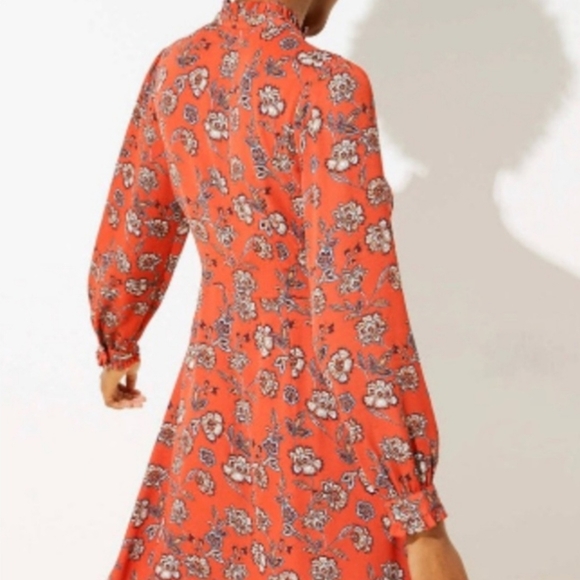 Ann Taylor LOFT Ruffle Trim Shirt Dress 6 - Picture 3 of 8